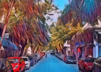 Η οδός Κερκύρας πάνω κάτω