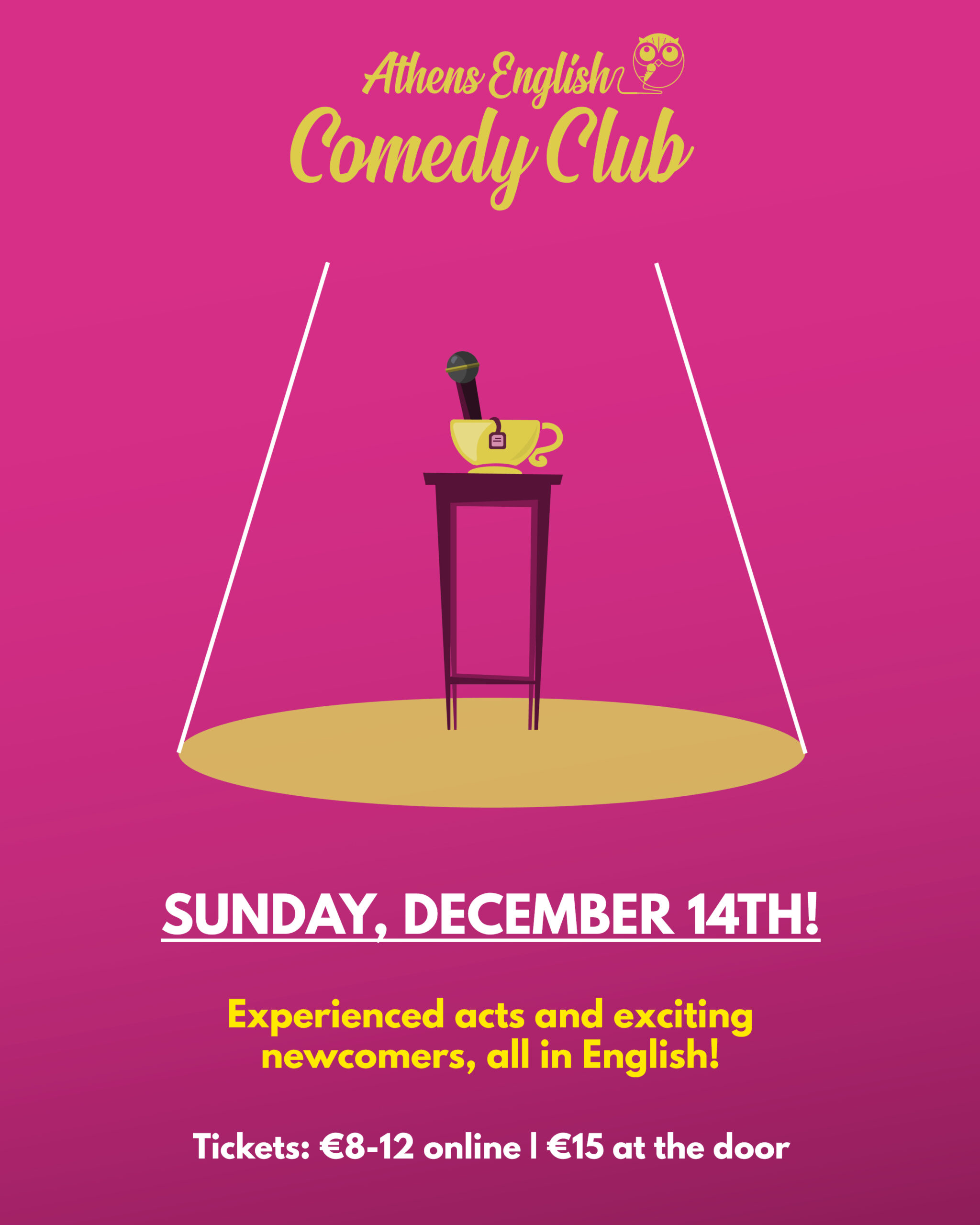 25 26 Insta post scaled Athens English Comedy Club: Εορταστική παράσταση!