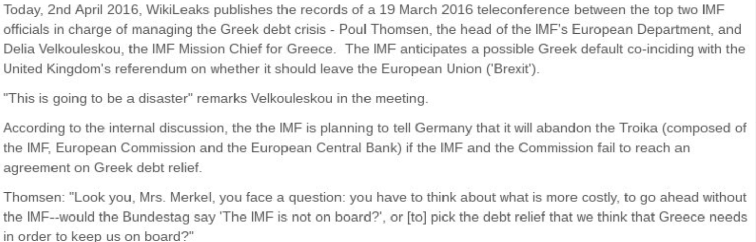 WIKILEAKS 2026 is the new 2016: Μια φωτογραφία της Ελλάδας του ’16