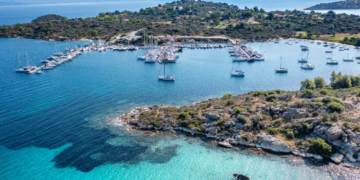 Μαρίνα Λαγονησίου Χαλκιδική | Drone 4K πάνω από το γραφικό λιμάνι